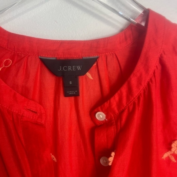J Crew cotton embroidered summer top size small 1818 - Picture 2 of 3